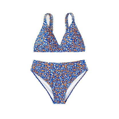CL (L-4XL) plus size swimsuit women's split bikini printed high waist briefs