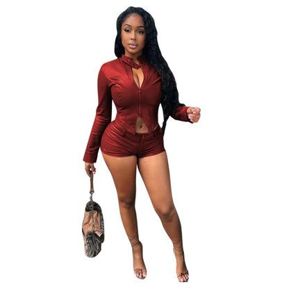 MZ (S-2XL) PUMZ88665 long sleeve shorts stretch shorts suit