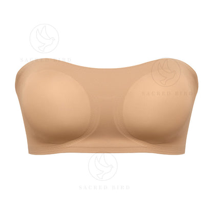 Double-sided open buckle chest cover small chest push up tube top non-slip anti-exposure large size without steel ring bra