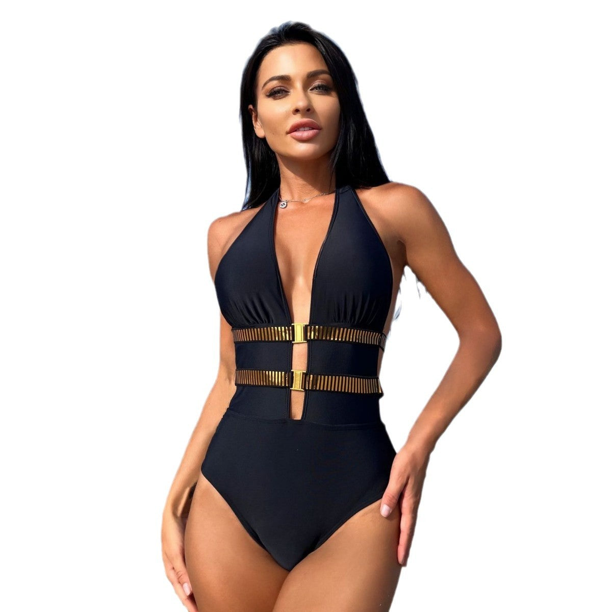 (4 days ready to ship) SY exposed back ribbon one-piece bikini