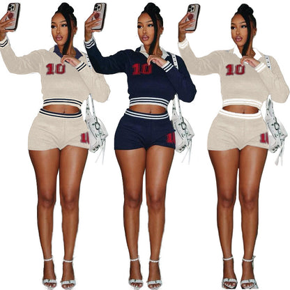 MZ (S-2XL) sports shorts MZ88597 high elastic sweater suit