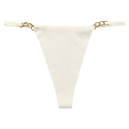 T-shaped panties seamless one-piece cotton crotch breathable quick-drying metal ring T-back