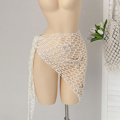 CYB starfish hand crocheting beach triangle shawl fishnet sunscreen beach towel