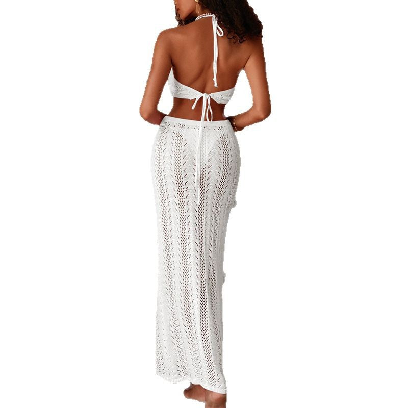 CYB three-dimensional crochet sunscreen dress beach cover-up suit