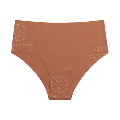 Mid-waist purified cotton crotch one-piece seamless Ice Silk quick-drying briefs