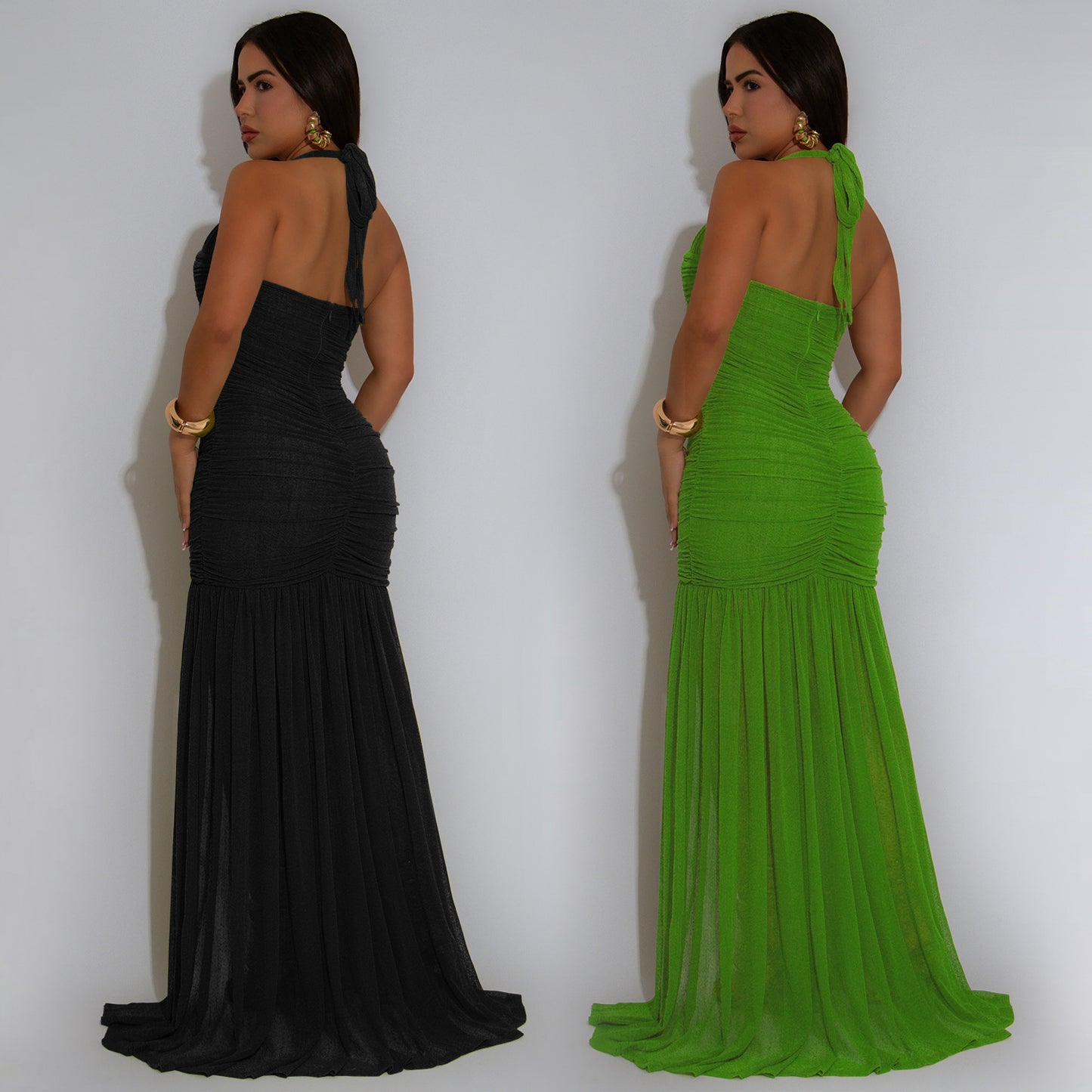 XYZ C7398 summer mesh split dress