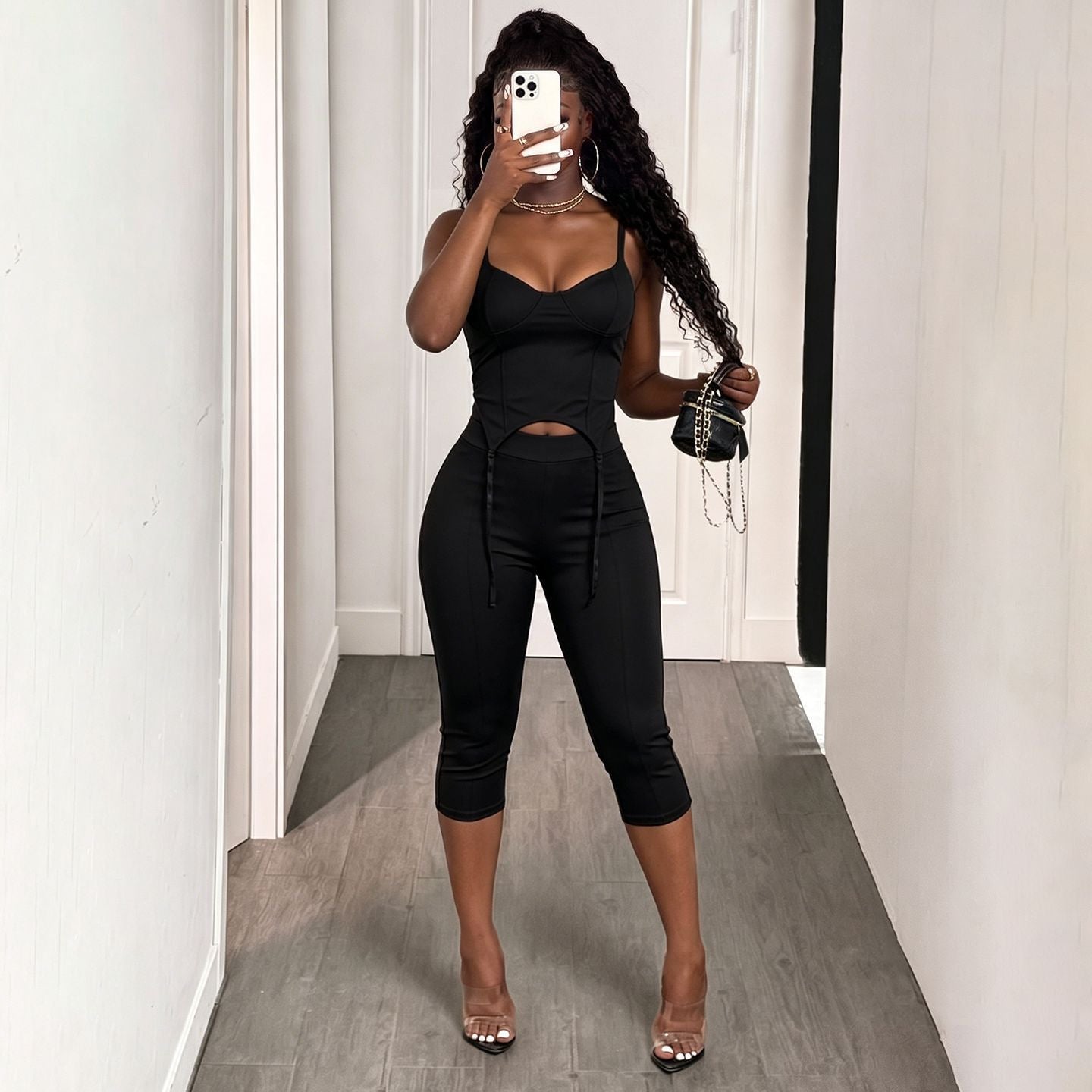 SXR K6S06508A sexy sling vest slim-fit trousers suit