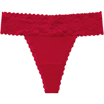 Lace grinding stitching seamless yoga sports T-shaped panties breathable quick-drying T-back