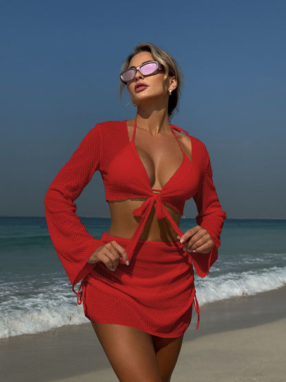 (4 days ready to ship) SY Beach ins four-piece split swimsuit