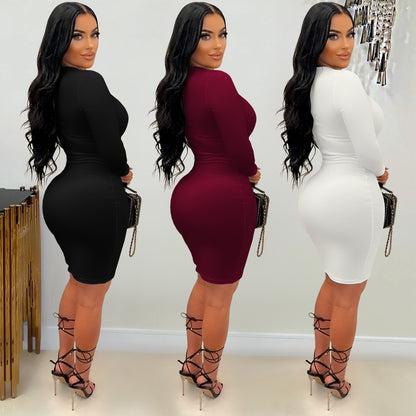 XYZ C7627 off-the-shoulder slim-fit sheath dress