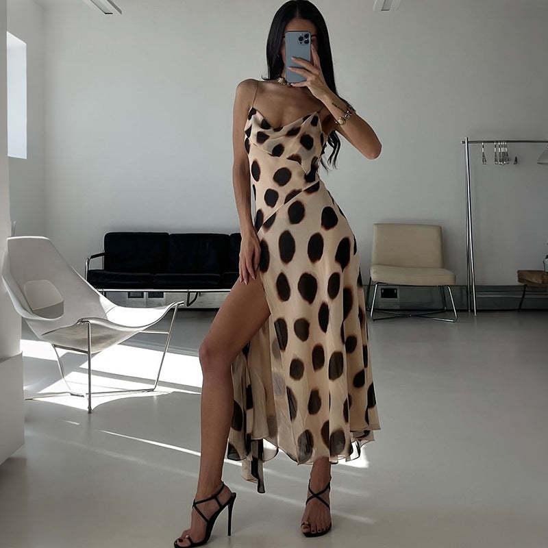 SXR K6D08209A holiday sexy slit strap dress