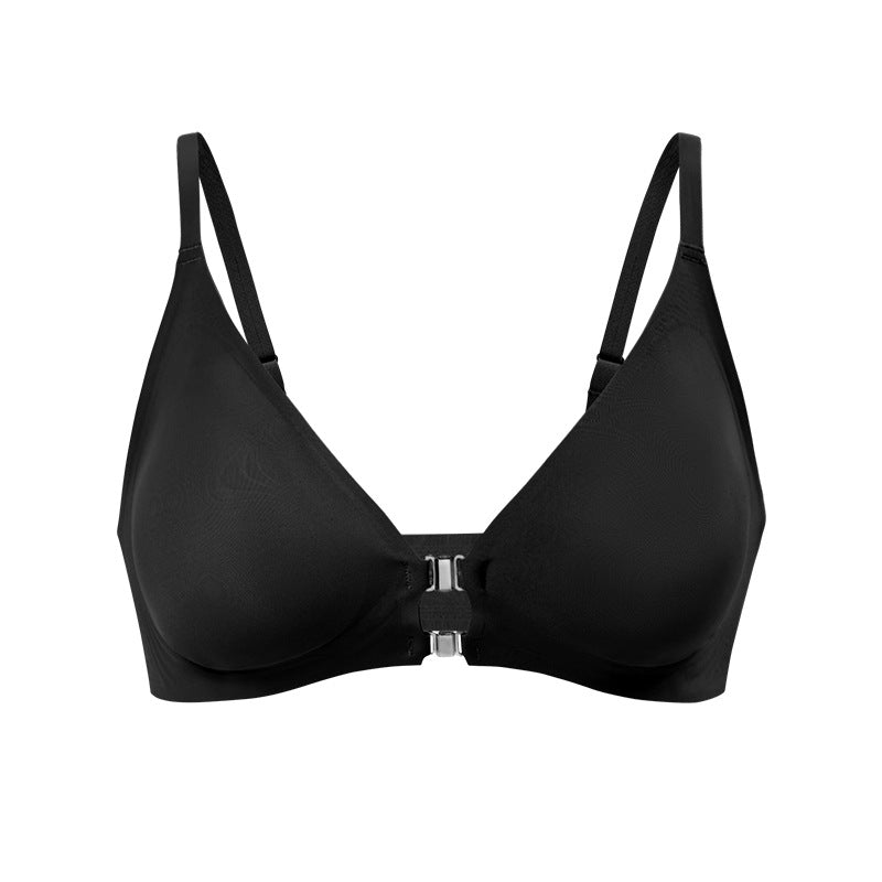 Front buckle wireless adjustable bra plus size traceless beauty back soft support sports breathable underwear
