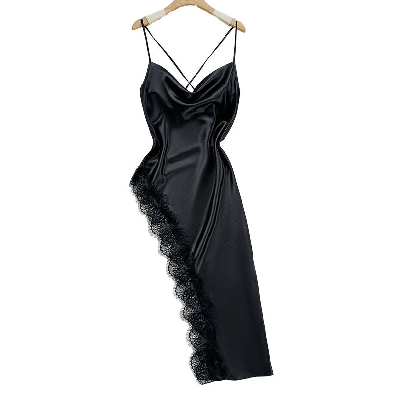 DNL nightdress backless slim fit strap dress lace nightdress