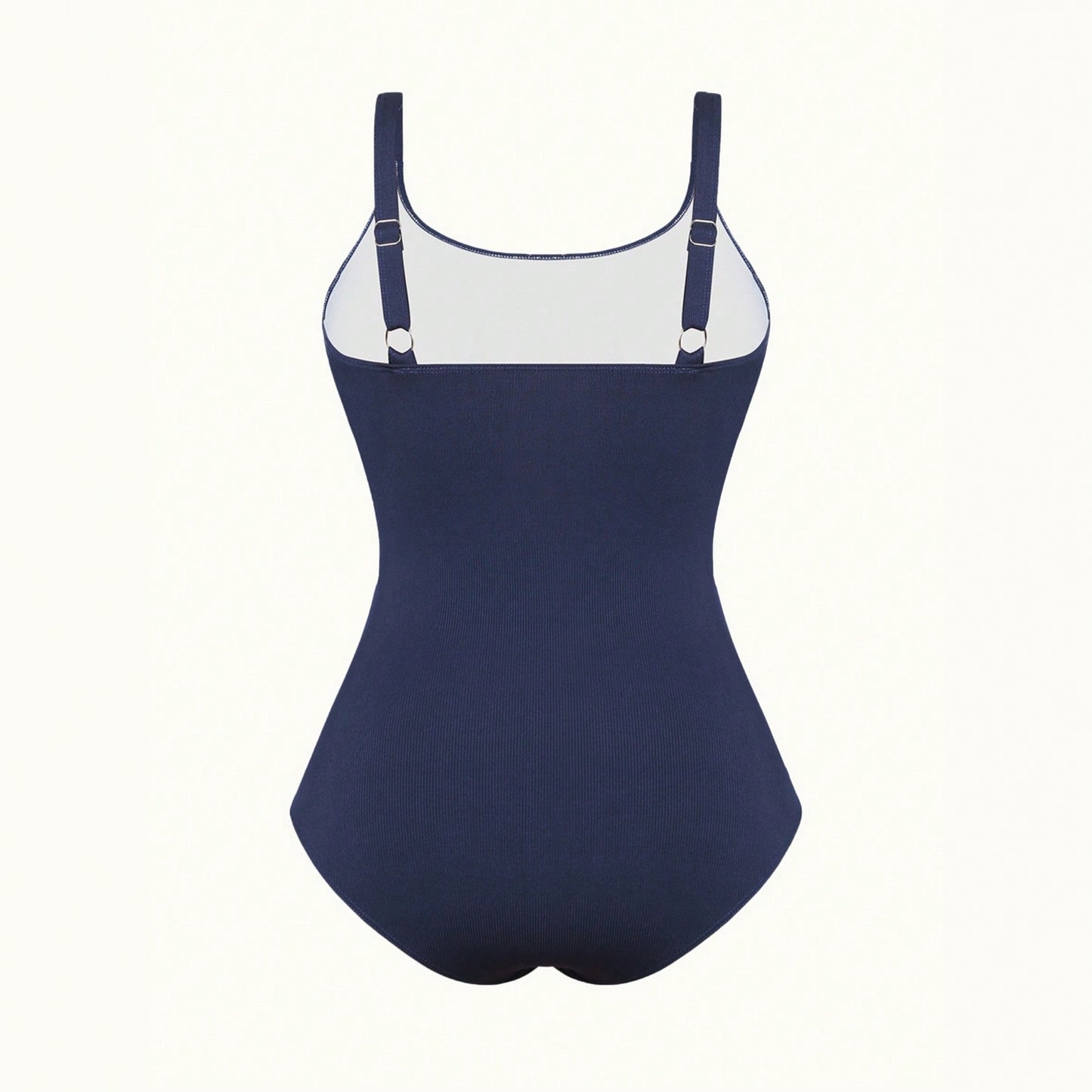 CL (L-4XL) 2026 one-piece Large size swimsuit women rib sunken stripe special tight fabric