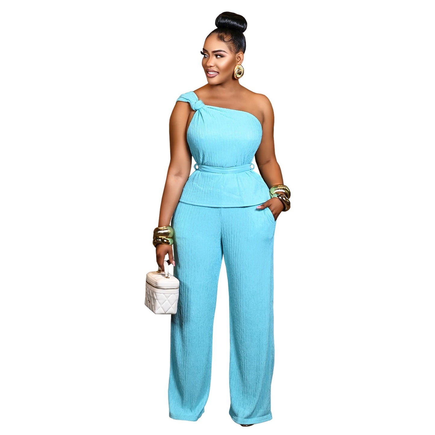 XYZ C7508 sleeveless top casual pants two-piece set
