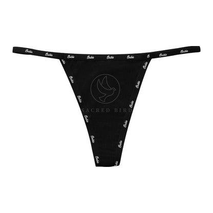 Letter thin stitching seamless Thin Ice Silk quick-drying one piece Large size T-back