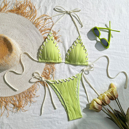 (4 days ready to ship) SY fresh sweet personality split swimsuit bikini