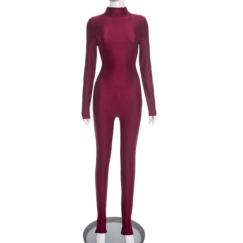 DZHT J25JP448 long sleeve round neck one-piece trousers