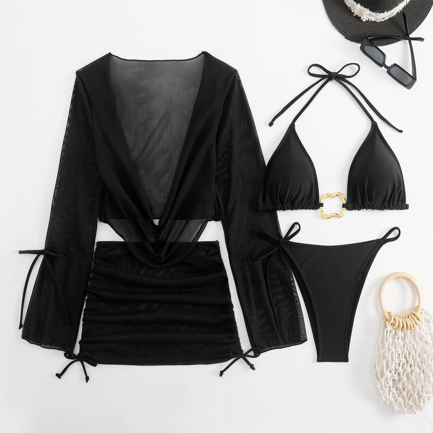 (4 days ready to ship) SY four-piece bikini