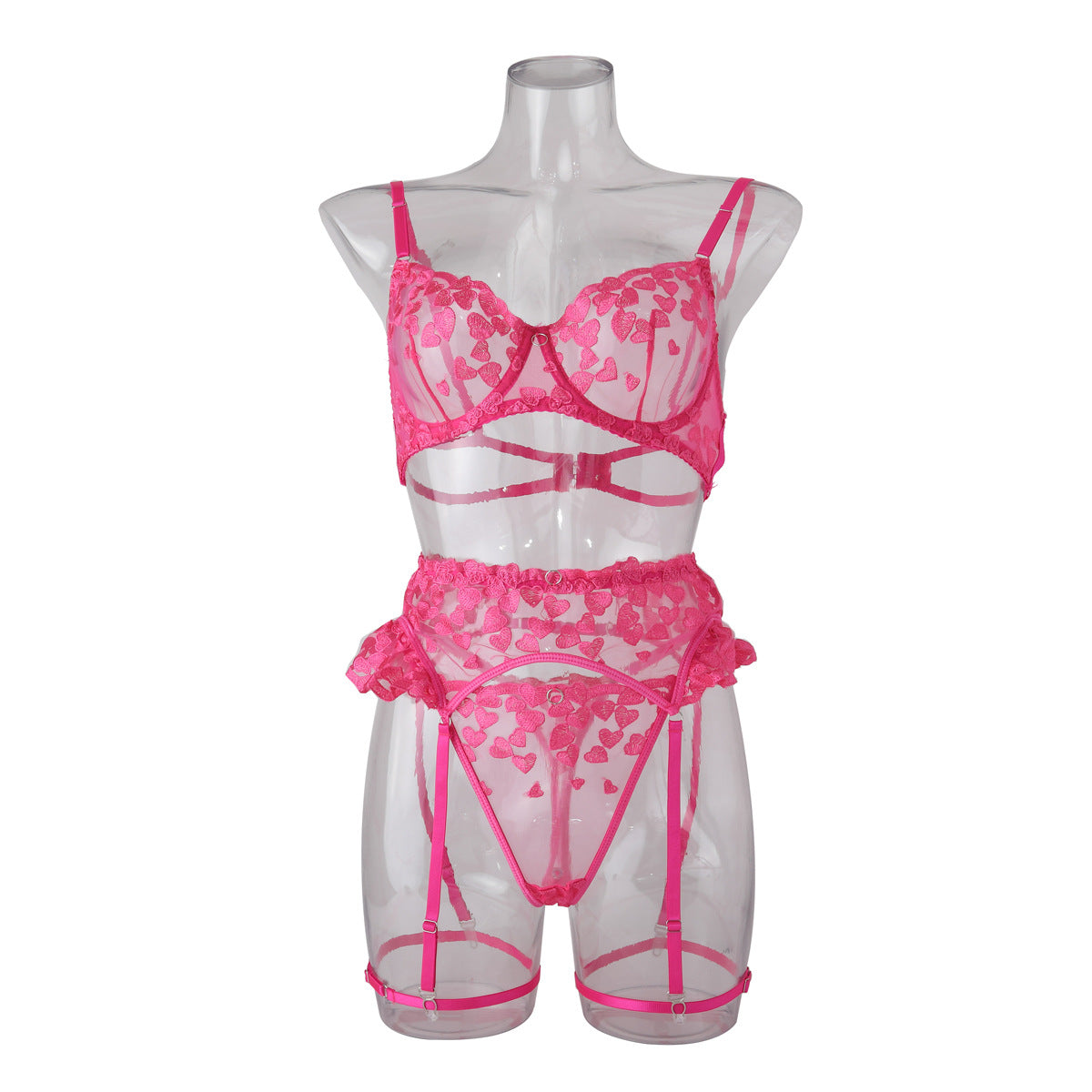 Manufacturer ins love embroidery stitching strap sexy lingerie sexy lingerie kit 1753