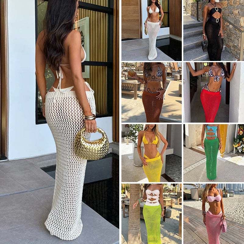 CYB textured beach skirt knitted hip skirt blouse
