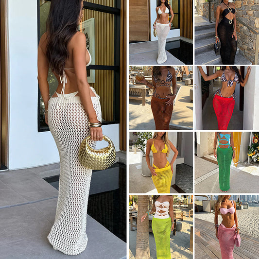CYB textured beach skirt knitted hip skirt blouse