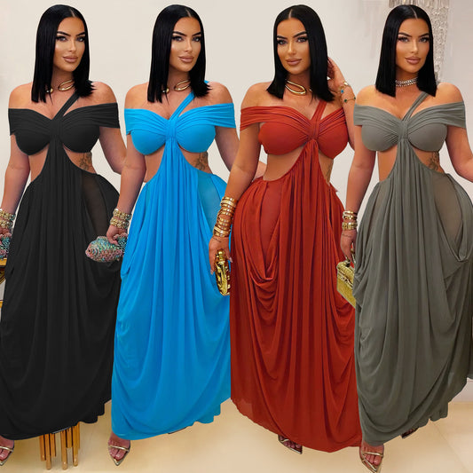 XYZ C7430 bandeau slim-fit sheer mesh dress