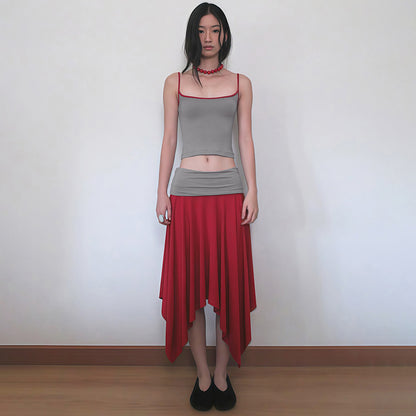 SXR K6S09935A camisole irregular long dress suit