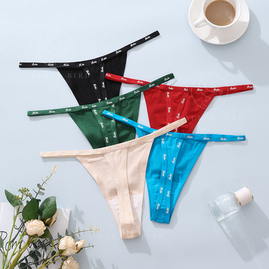 Letter thin stitching seamless Thin Ice Silk quick-drying one piece Large size T-back