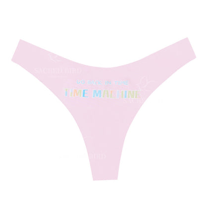 Couple theme printing seamless one-piece thin T-shaped low waist invisible yoga T-back