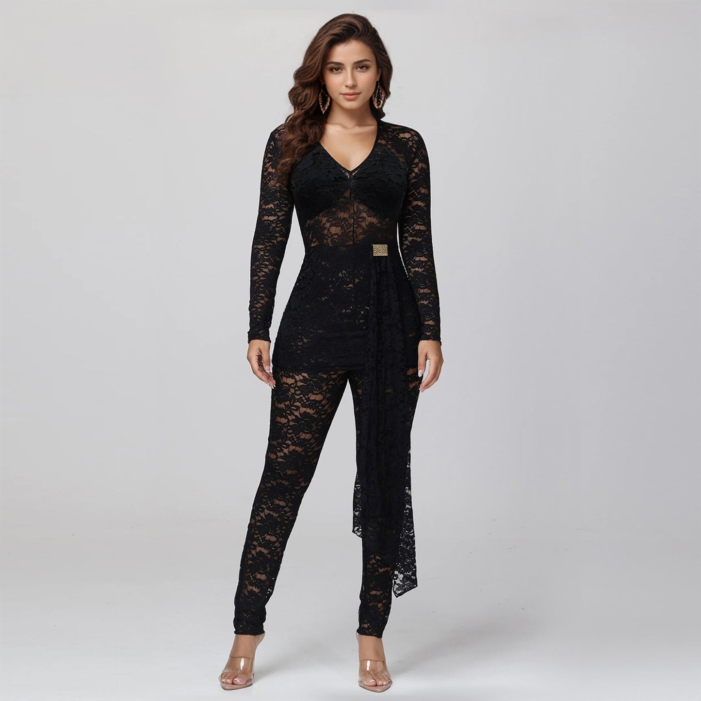 XYZ C7630 see-through lace jumpsuit underwear set