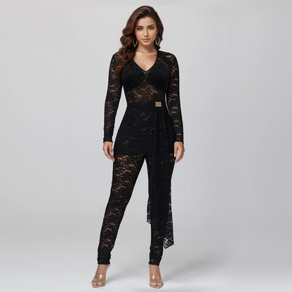 XYZ C7630 see-through lace jumpsuit underwear set