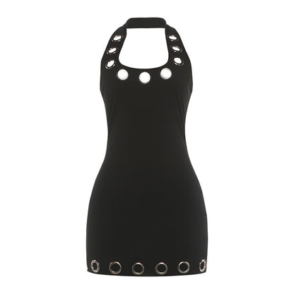 DLS summer halter backless hot girl Sexy Slim hip dress