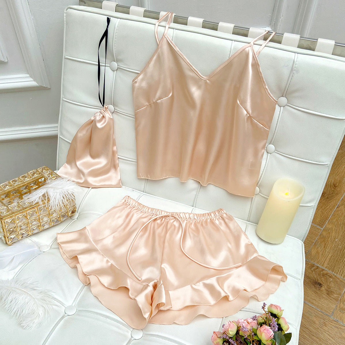 DNL camisole shorts shorts three-piece suit