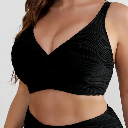 CL (L-4XL) 2026 plus size women's swimsuit bikini top adjustable shoulder strap sexy