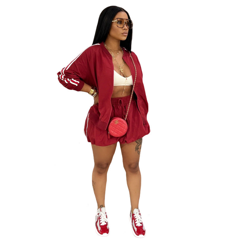 MZ (S-2XL) MZ88613 ribbon jacket skirt solid color suit