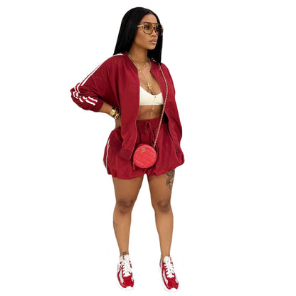 MZ (S-2XL) MZ88613 ribbon jacket skirt solid color suit