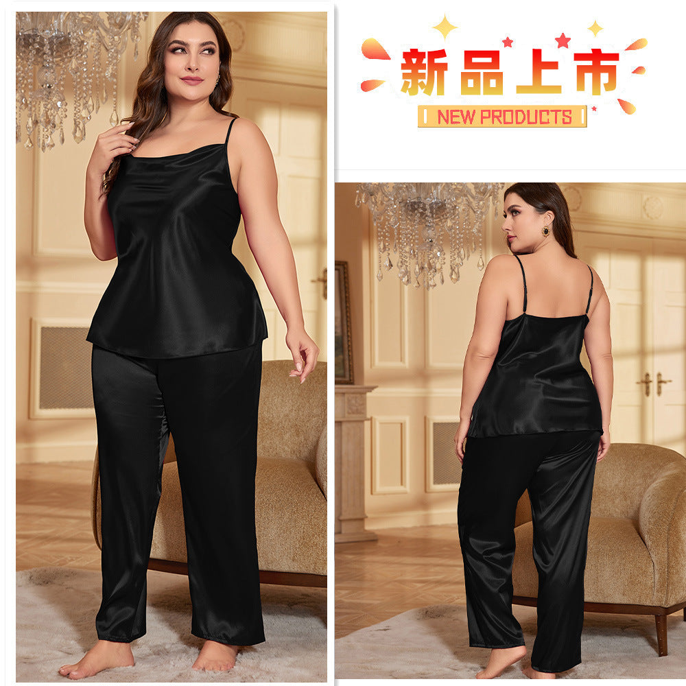 DNL plus size pajamas two-piece set