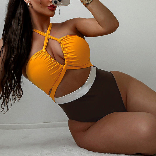 XM stitching halter split beach bikini G132KX